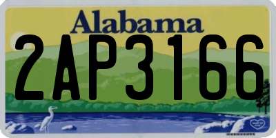 AL license plate 2AP3166