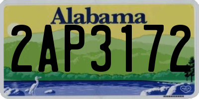 AL license plate 2AP3172