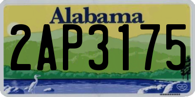 AL license plate 2AP3175