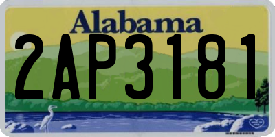 AL license plate 2AP3181