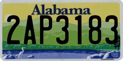 AL license plate 2AP3183