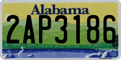 AL license plate 2AP3186
