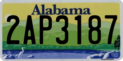 AL license plate 2AP3187