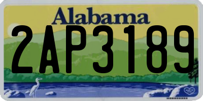 AL license plate 2AP3189