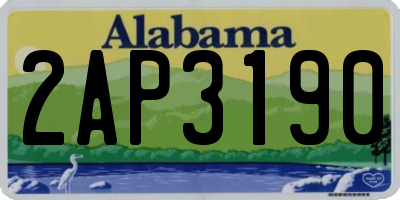 AL license plate 2AP3190