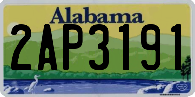 AL license plate 2AP3191