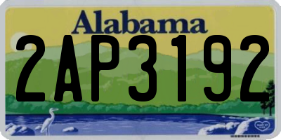 AL license plate 2AP3192