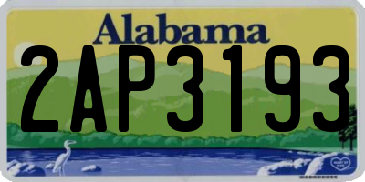 AL license plate 2AP3193