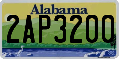 AL license plate 2AP3200