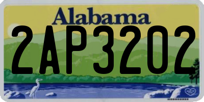 AL license plate 2AP3202