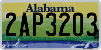 AL license plate 2AP3203