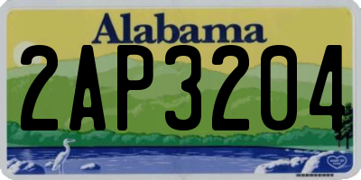 AL license plate 2AP3204