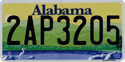 AL license plate 2AP3205