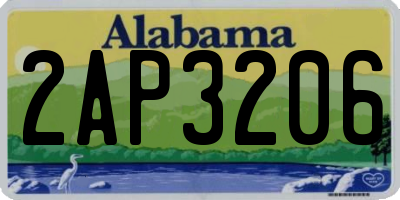 AL license plate 2AP3206