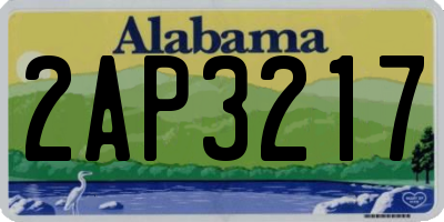 AL license plate 2AP3217