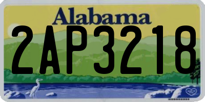 AL license plate 2AP3218