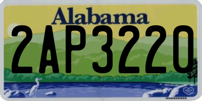 AL license plate 2AP3220
