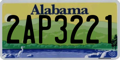 AL license plate 2AP3221
