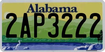 AL license plate 2AP3222