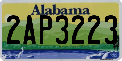 AL license plate 2AP3223