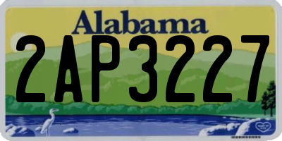 AL license plate 2AP3227