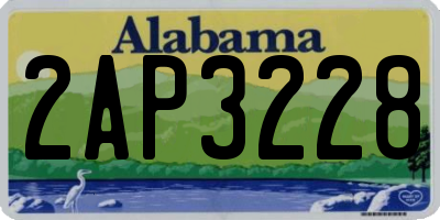 AL license plate 2AP3228