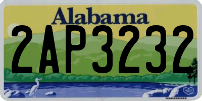 AL license plate 2AP3232