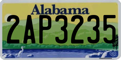AL license plate 2AP3235