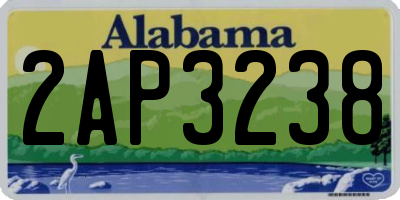 AL license plate 2AP3238