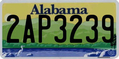 AL license plate 2AP3239