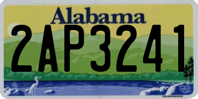 AL license plate 2AP3241