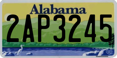 AL license plate 2AP3245