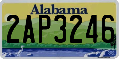 AL license plate 2AP3246