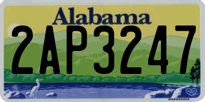 AL license plate 2AP3247