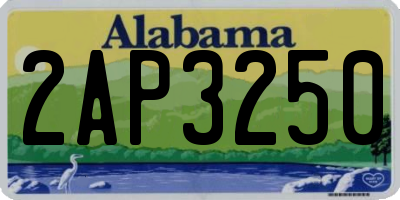 AL license plate 2AP3250
