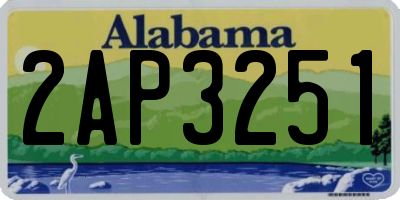 AL license plate 2AP3251