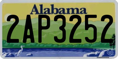 AL license plate 2AP3252