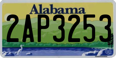 AL license plate 2AP3253