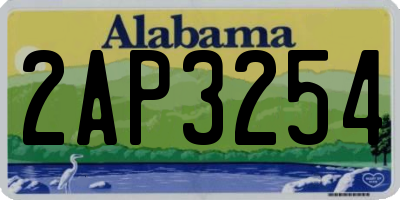 AL license plate 2AP3254
