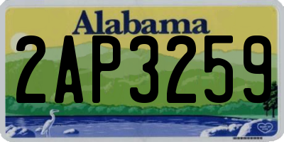 AL license plate 2AP3259
