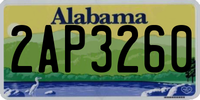 AL license plate 2AP3260