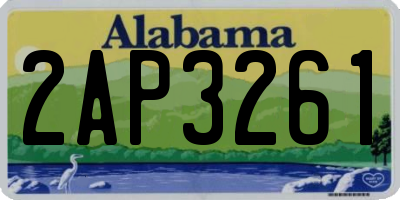 AL license plate 2AP3261