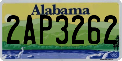 AL license plate 2AP3262
