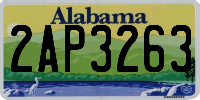 AL license plate 2AP3263