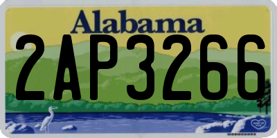 AL license plate 2AP3266