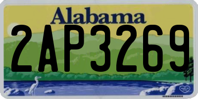 AL license plate 2AP3269