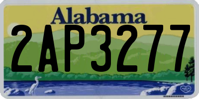AL license plate 2AP3277
