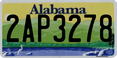 AL license plate 2AP3278