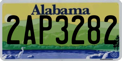 AL license plate 2AP3282