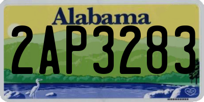 AL license plate 2AP3283